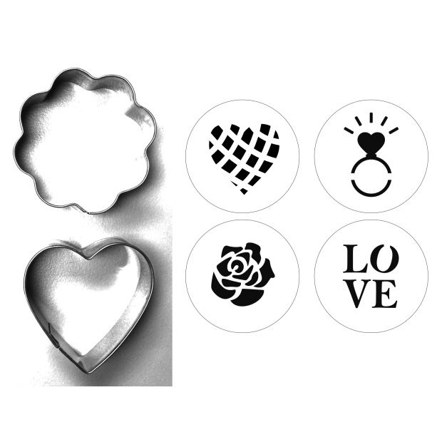 Cookie Cutter With  Template Stencils Set Cookie Cutter With  Template Stencils Set