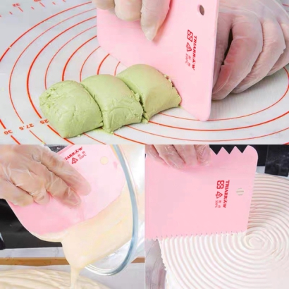 Multi-Purpose Plastic Dough Scrapers Set