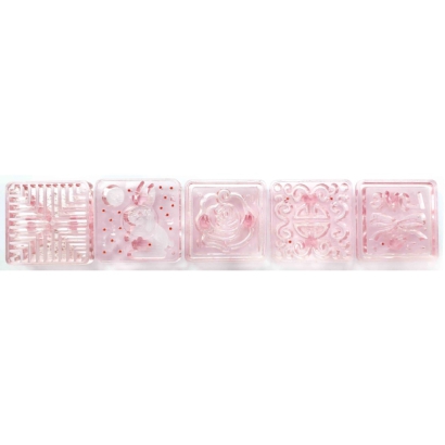 Pink Crystal Square Mooncake Press Mold