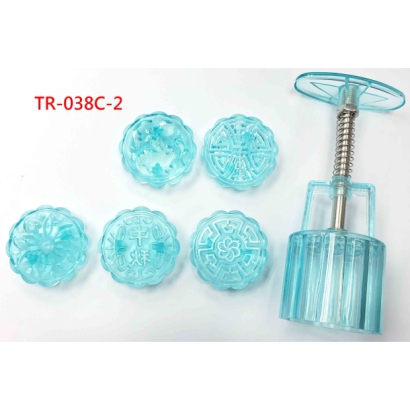 Blue Crystal Round Mooncake Press Mold