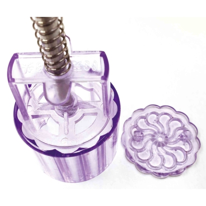 Purple Crystal Round Mooncake Press Mold