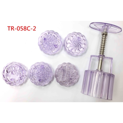 Purple Crystal Round Mooncake Press Mold