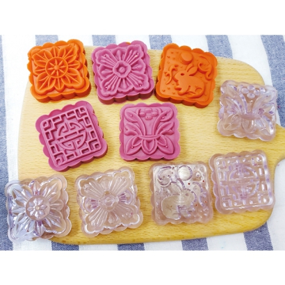 Purple Crystal Square Mooncake Press Mold