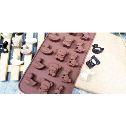 Animals Chocolate Silicone Molds (Ducky, Teddy, Bunny)