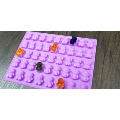 44-Cavity Animals Gummy Chocolate Silicone Mold