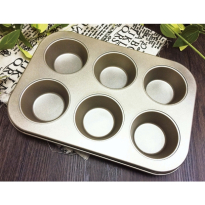 6-Cavity Nonstick Cup Shaped Baking Pan