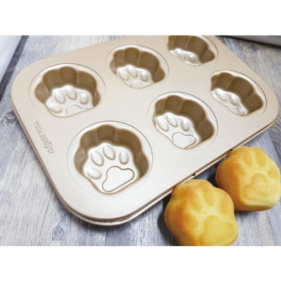 6-Cavity Nonstick Bear Paw  Baking Pan