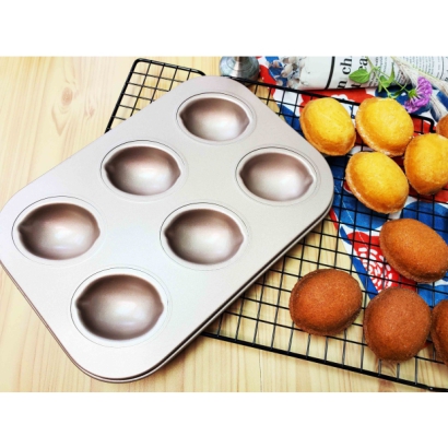 6-Cavity NonStick Lemon Shaped Baking Mold