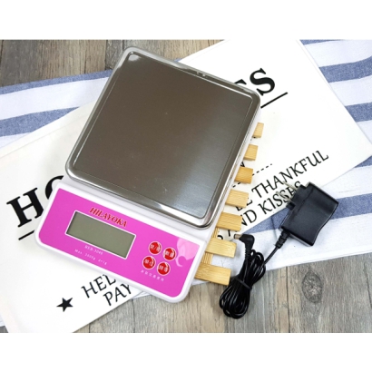 HILAYOKA Stainless Steel Electronic Kitchen Scale & AC Adapter