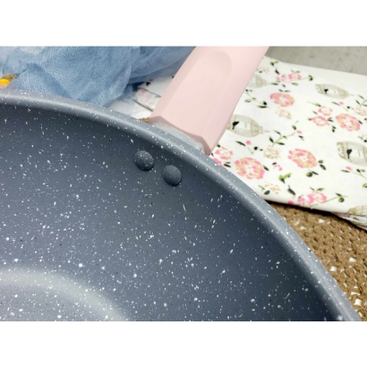 28CM Nonstick Granite Coating Flat Bottom Wok