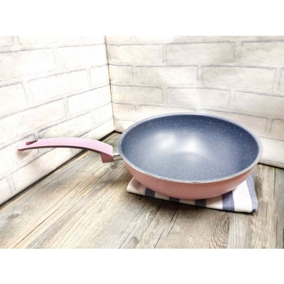 28CM Nonstick Granite Coating Flat Bottom Wok