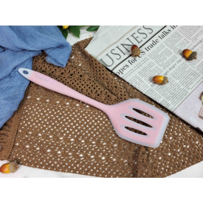 Silicone cooking slotted shovel