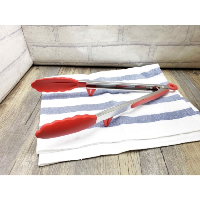 Premium Heat Resistant Silicone Tongs (12