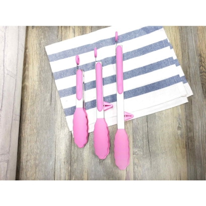 Premium Heat Resistant Silicone Tongs (12