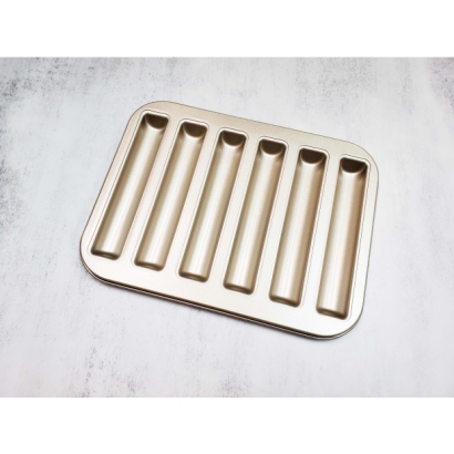 G7183 6-Cavity NonStick Strip Financier Baking Mold